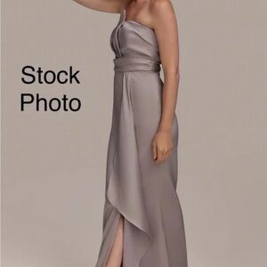 Donna Karan New York Taupe Formal Sleeveless Dress Size 14